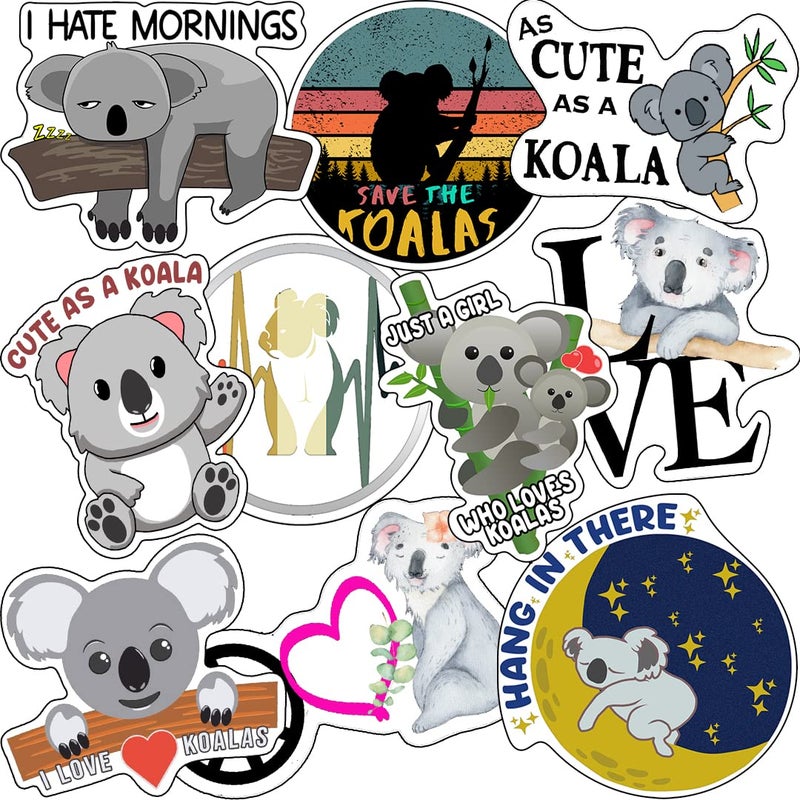 Leann Michael Koala Stickers - Perfect Koala Gifts for Koala Bear Lovers - Waterproof, Durable 100% Vinyl - Anywhere You Need Koala Stickers for Water Bottles, Laptop, Car Decal, Party Giveaways - Image 1